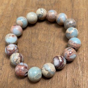 Hand Made Beaded Stretch Bracelet - 8"